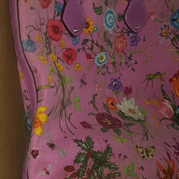 Gucci Flora Tote Raspberry - Picture 3 of 4